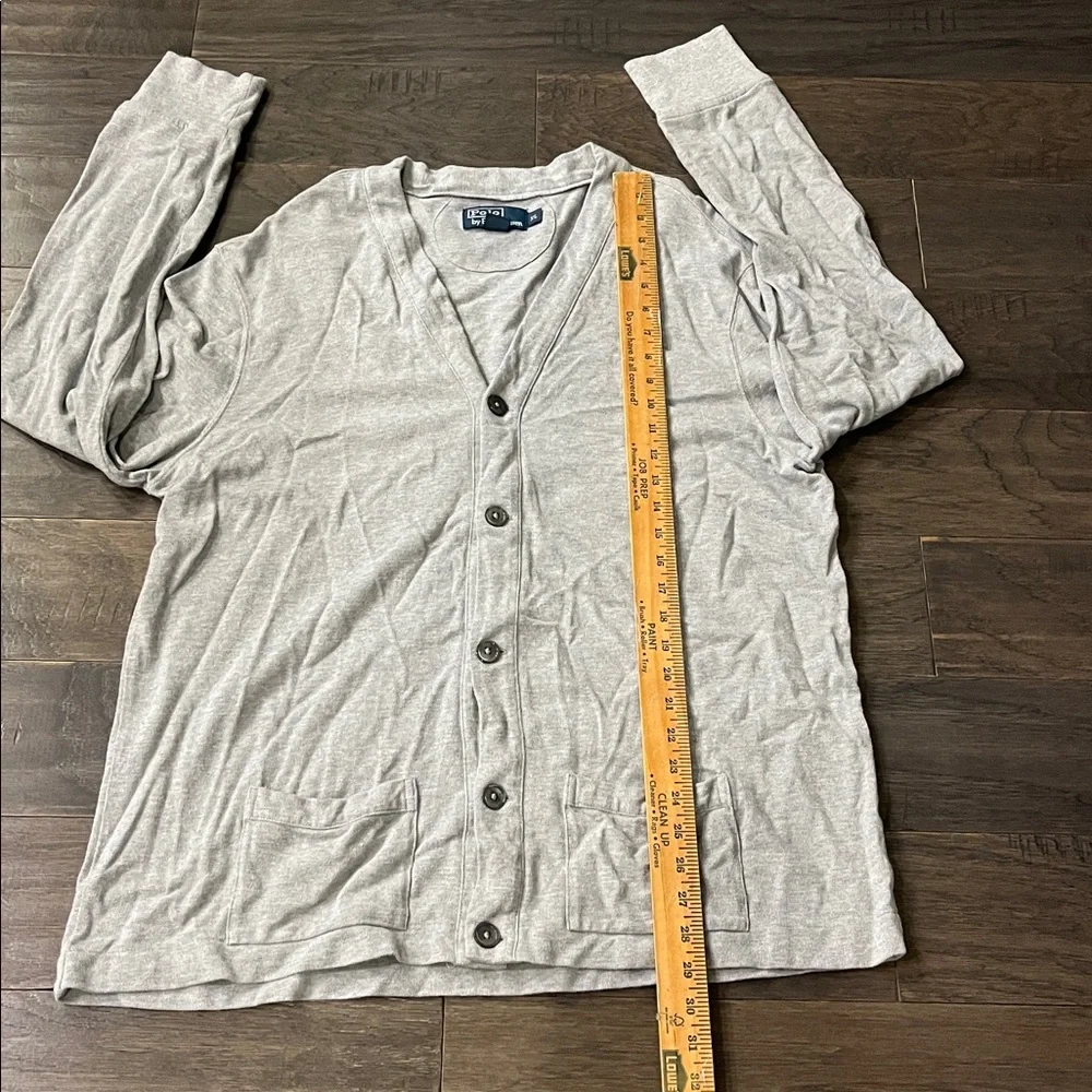 Polo Ralph Lauren Pique Cotton Button Down Cardigan Sweater gray Men’s Size XL